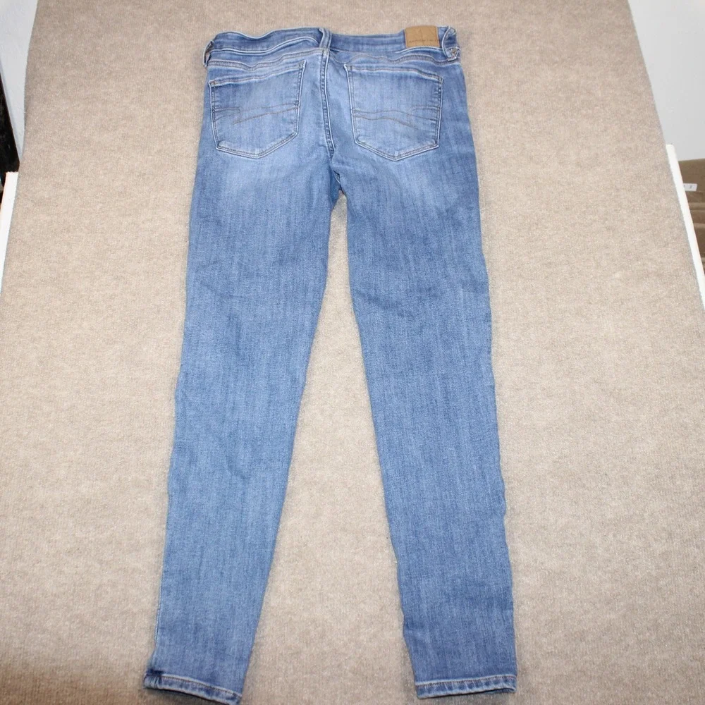 American Eagle Next Level Stretch High Waisted Skinny Jeans Medium Wash Denim